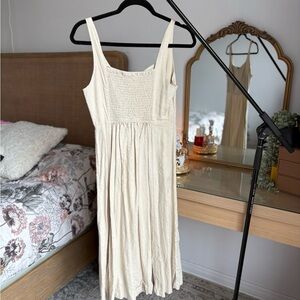Old Navy Elegant Cream Midi Dress